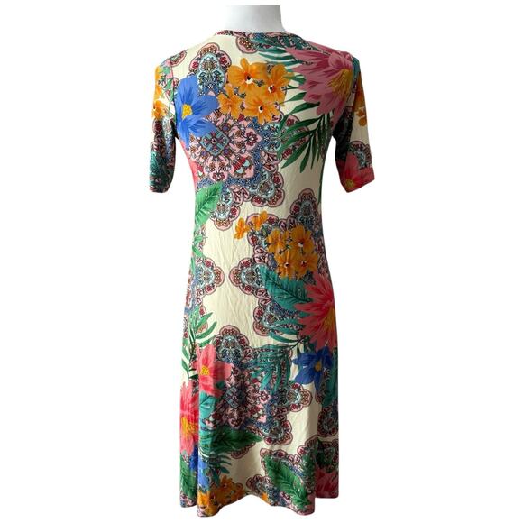Johnny Was Victoria Swing Knee Length Floral Dress Size XS - Picture 9 of 11